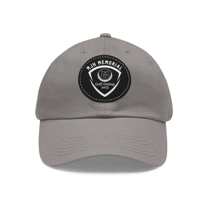 MJH Golf Shield Logo Dad Hat with Leather Patch (Round)