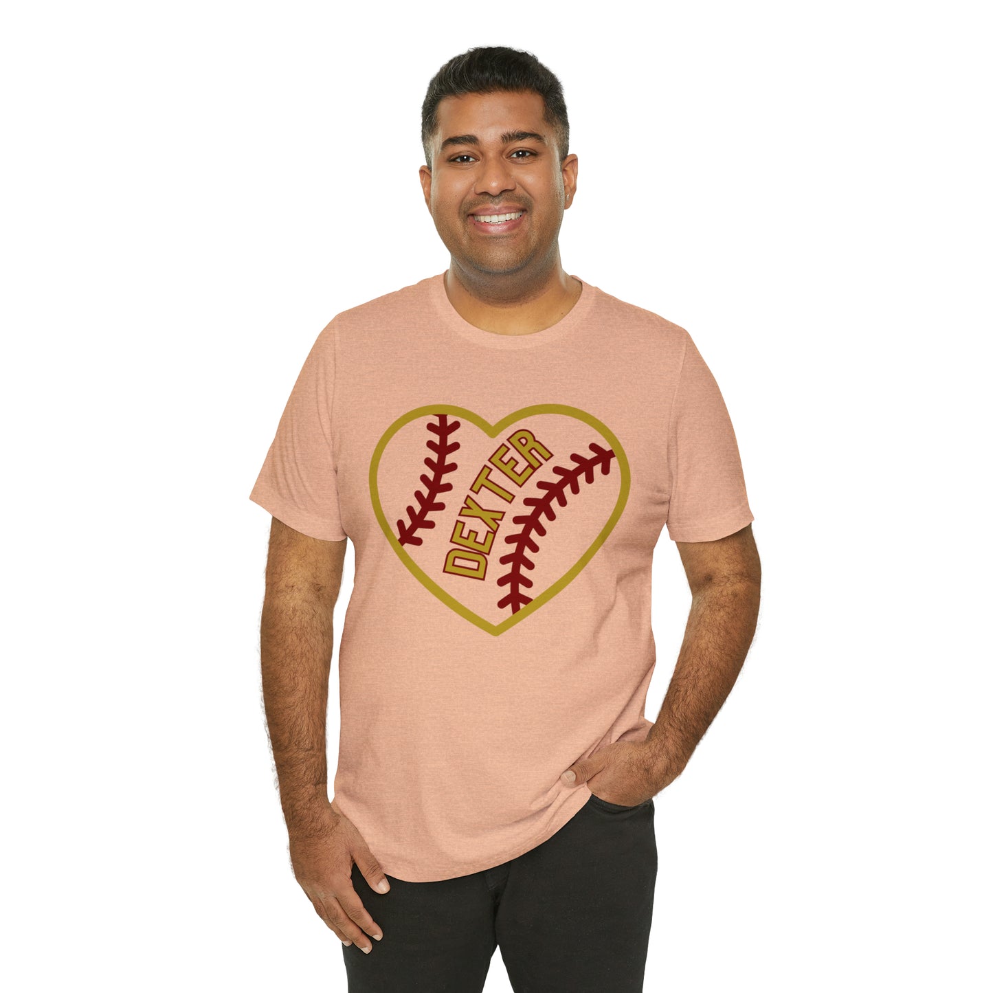 Copy of Dexter Baseball Large Heart Unisex T-shirt