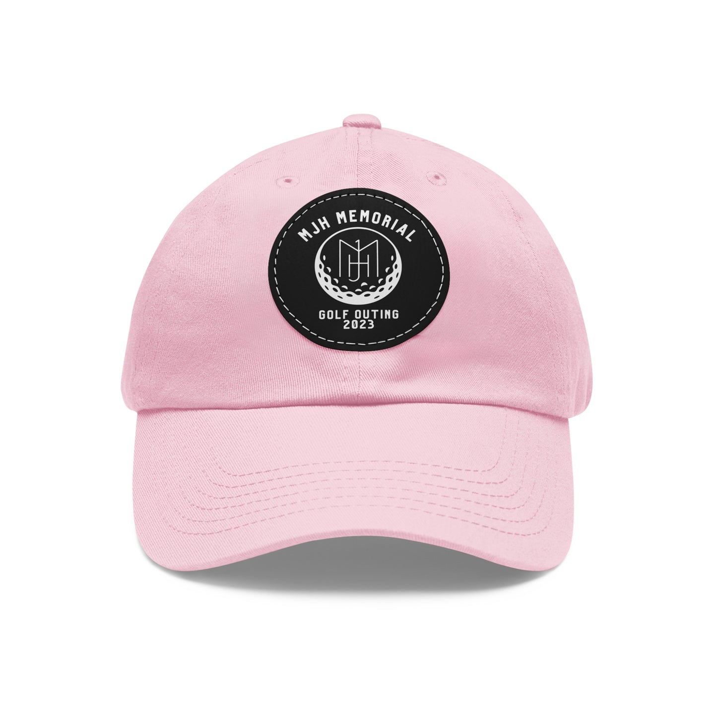 MJH Golf Logo Dad Hat with Leather Patch (Round)