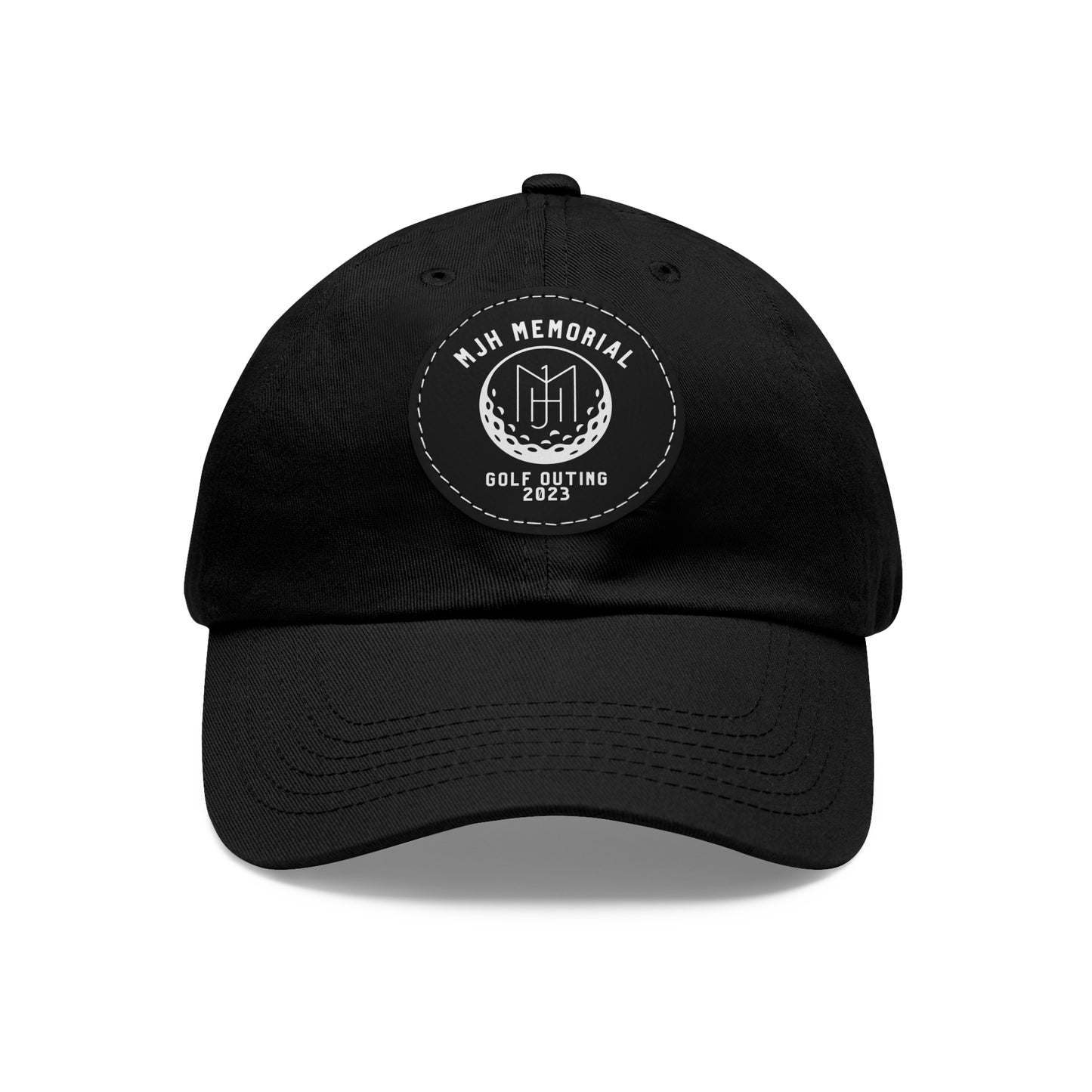 MJH Golf Logo Dad Hat with Leather Patch (Round)