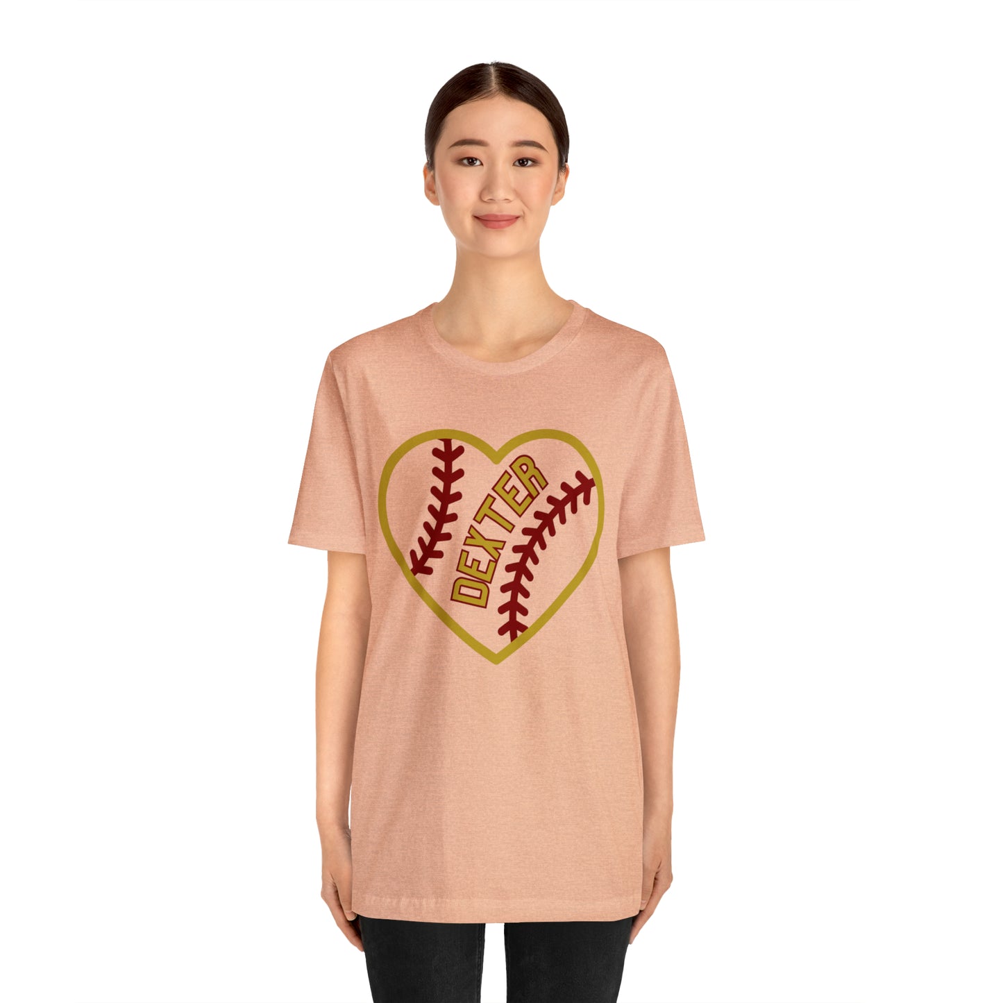 Copy of Dexter Baseball Large Heart Unisex T-shirt