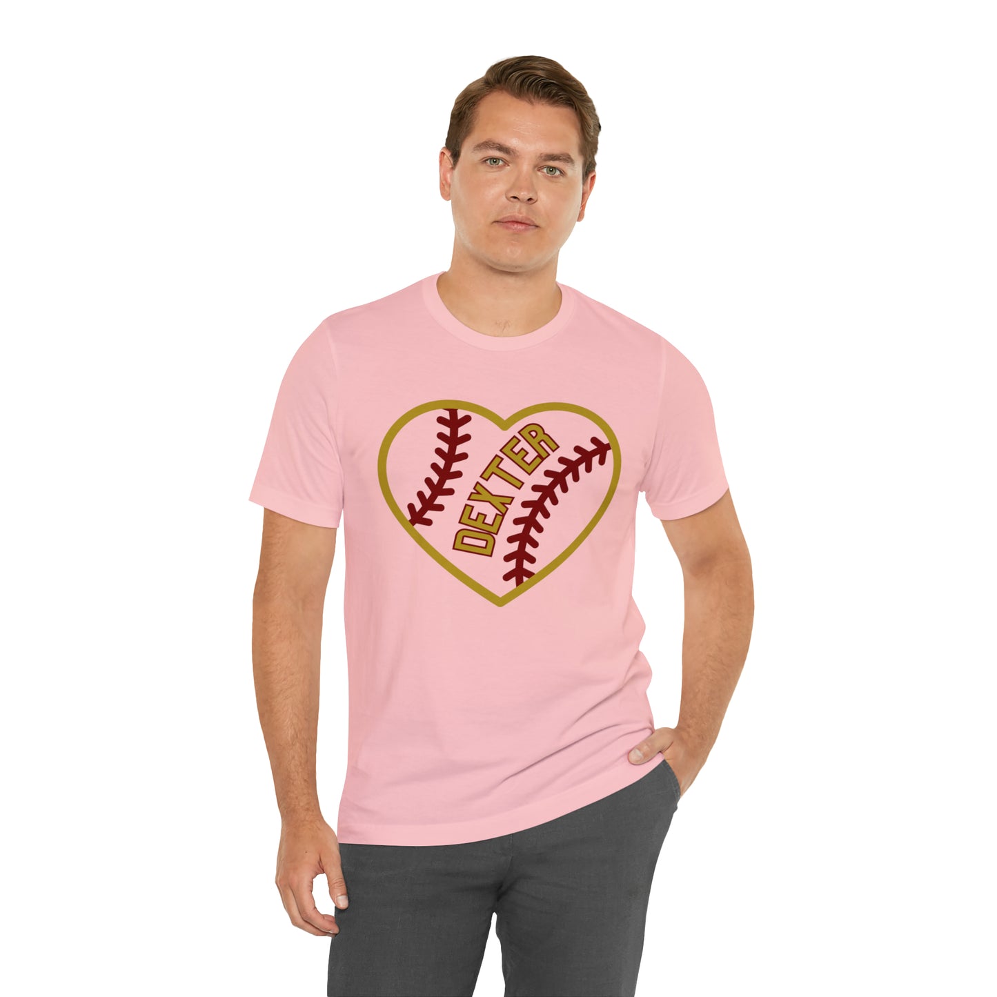 Copy of Dexter Baseball Large Heart Unisex T-shirt