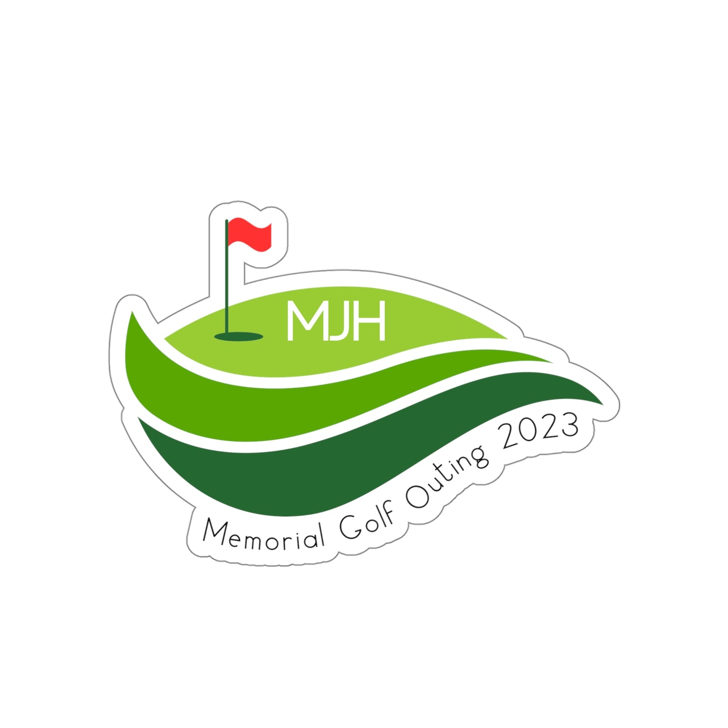 MJH Green Die-Cut Stickers