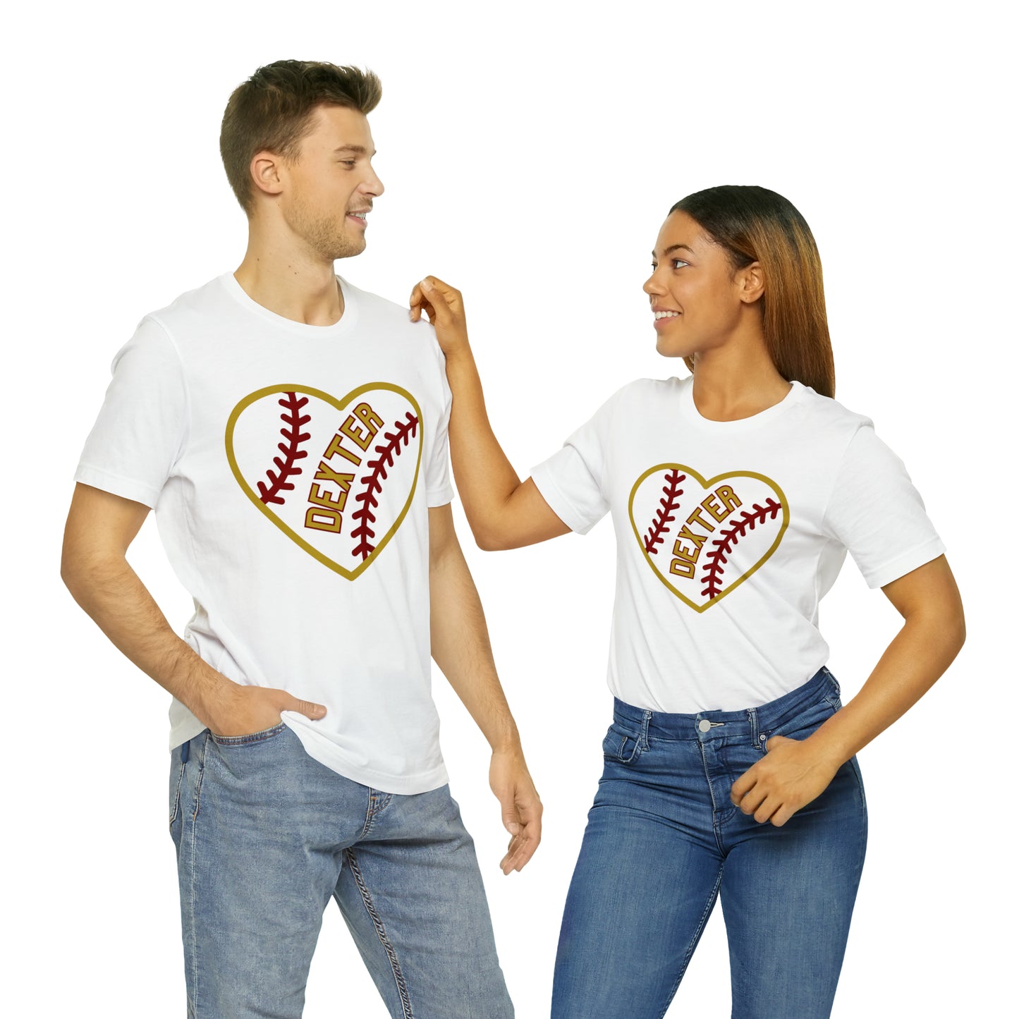 Copy of Dexter Baseball Large Heart Unisex T-shirt