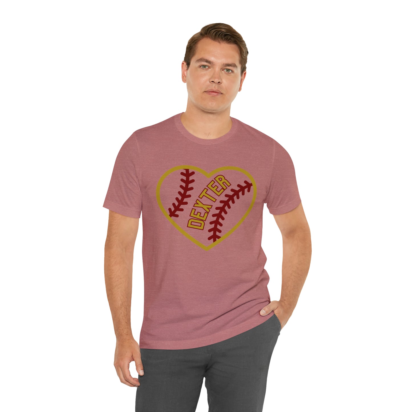 Copy of Dexter Baseball Large Heart Unisex T-shirt