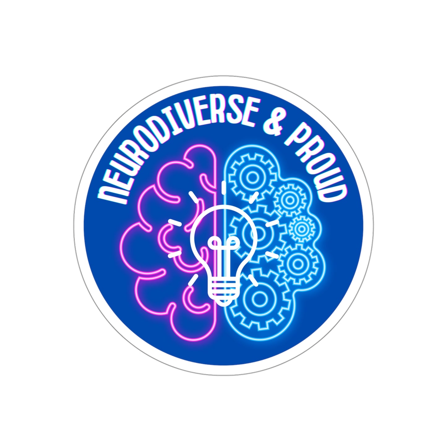 Neurodiverse & Proud Brain Die-Cut Stickers