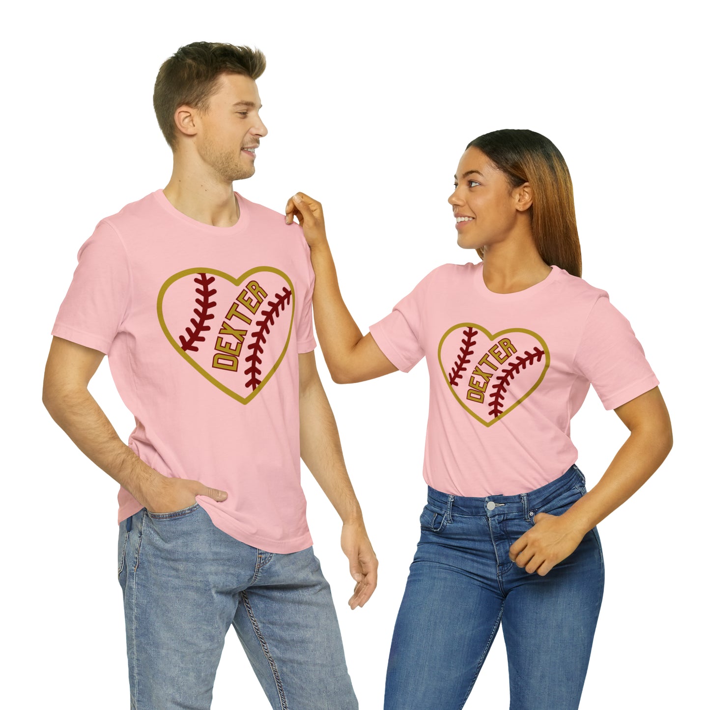 Copy of Dexter Baseball Large Heart Unisex T-shirt