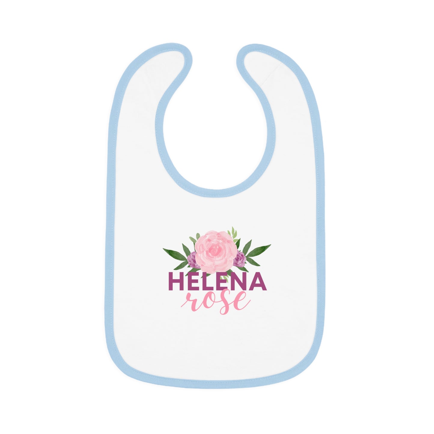 Sweet Baby Contrast Trim Jersey Bib