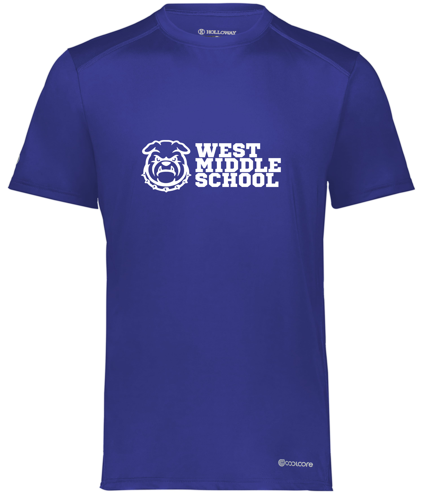 West Bulldog Youth Wicking T-Shirt Holloway 222236