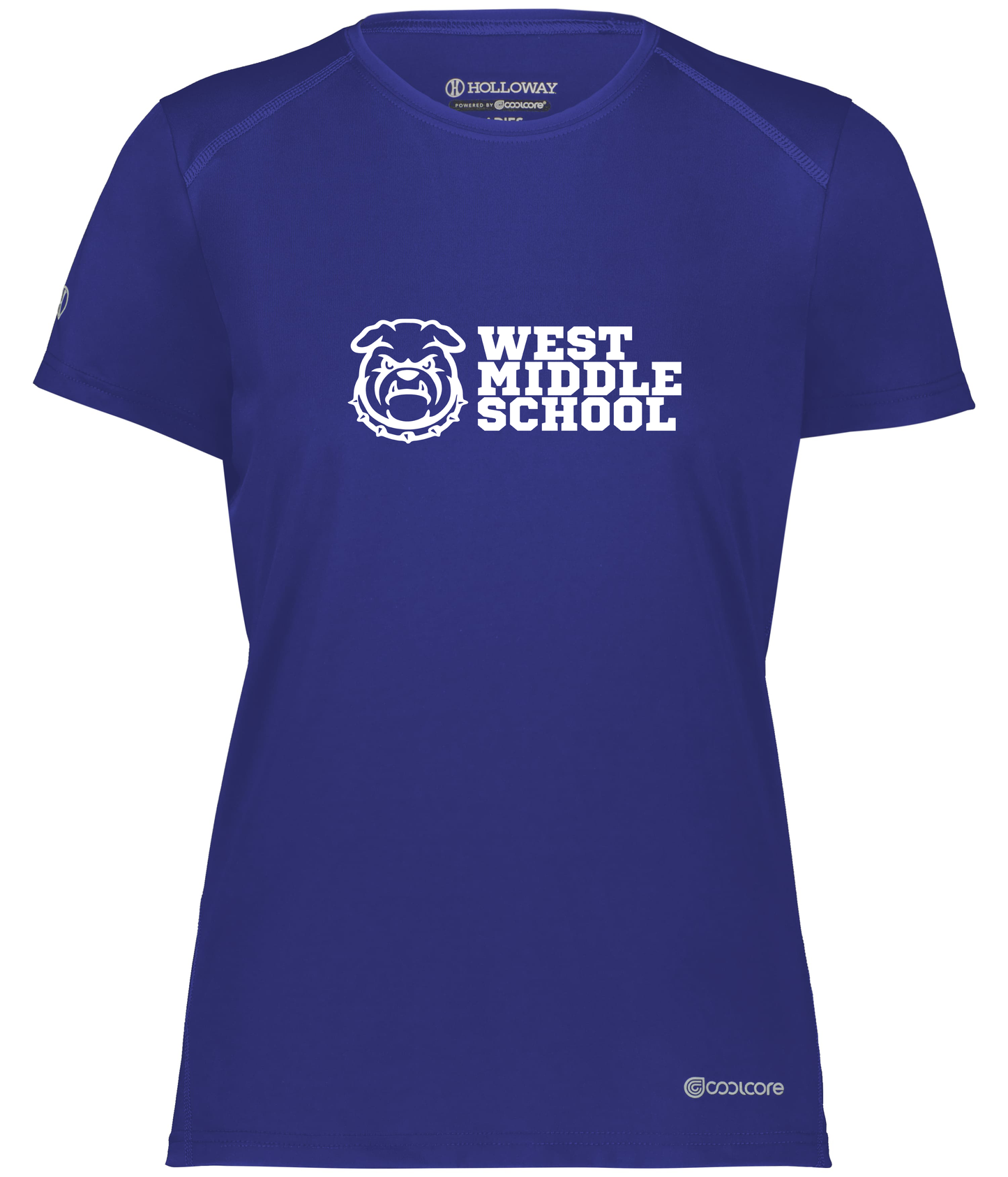 West Bulldog Adult Women's Wicking T-Shirt Holloway 222336