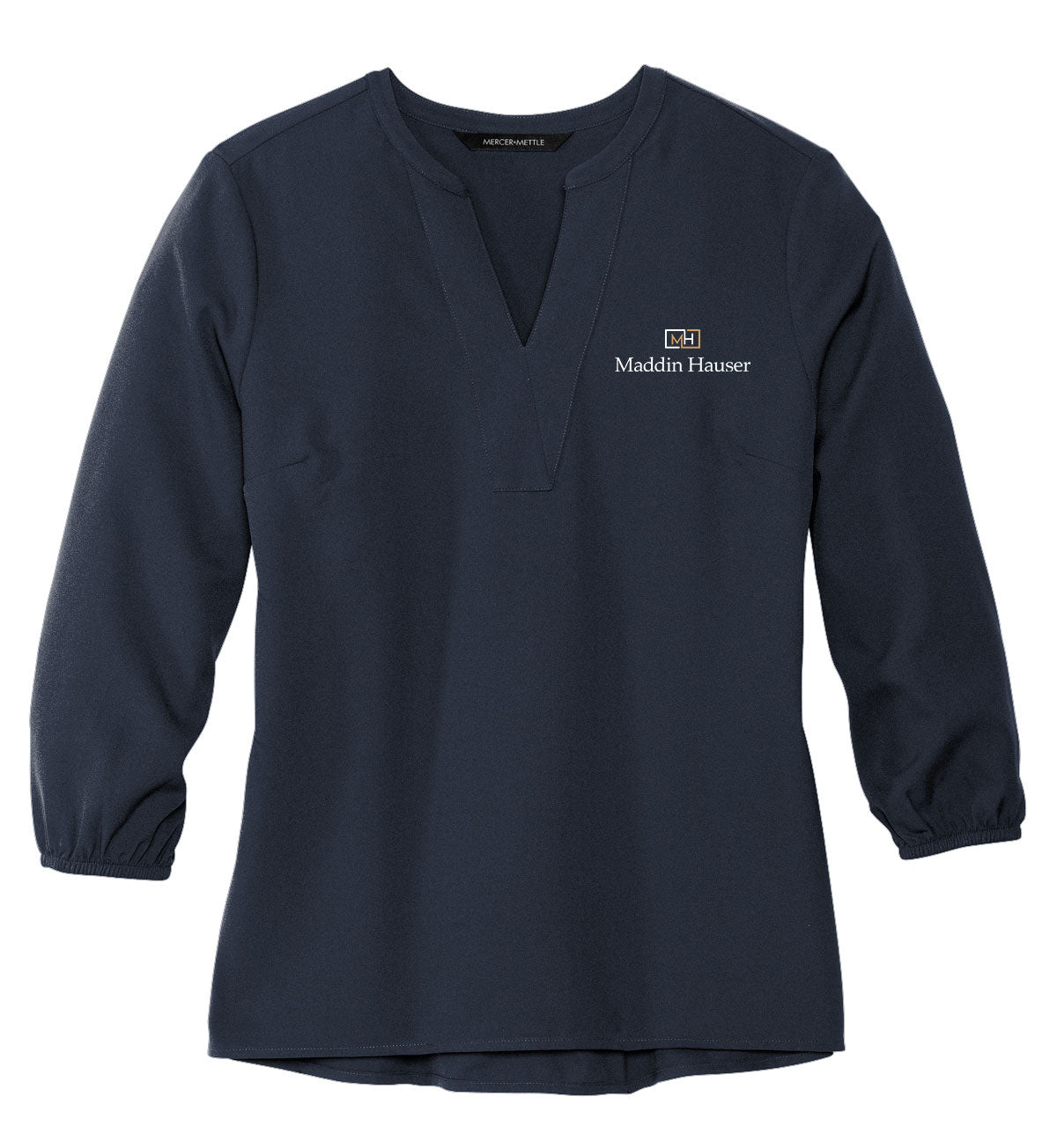 MH Mercer+Mettle Women's Stretch Crepe 3/4-Sleeve Blouse (MM2011)