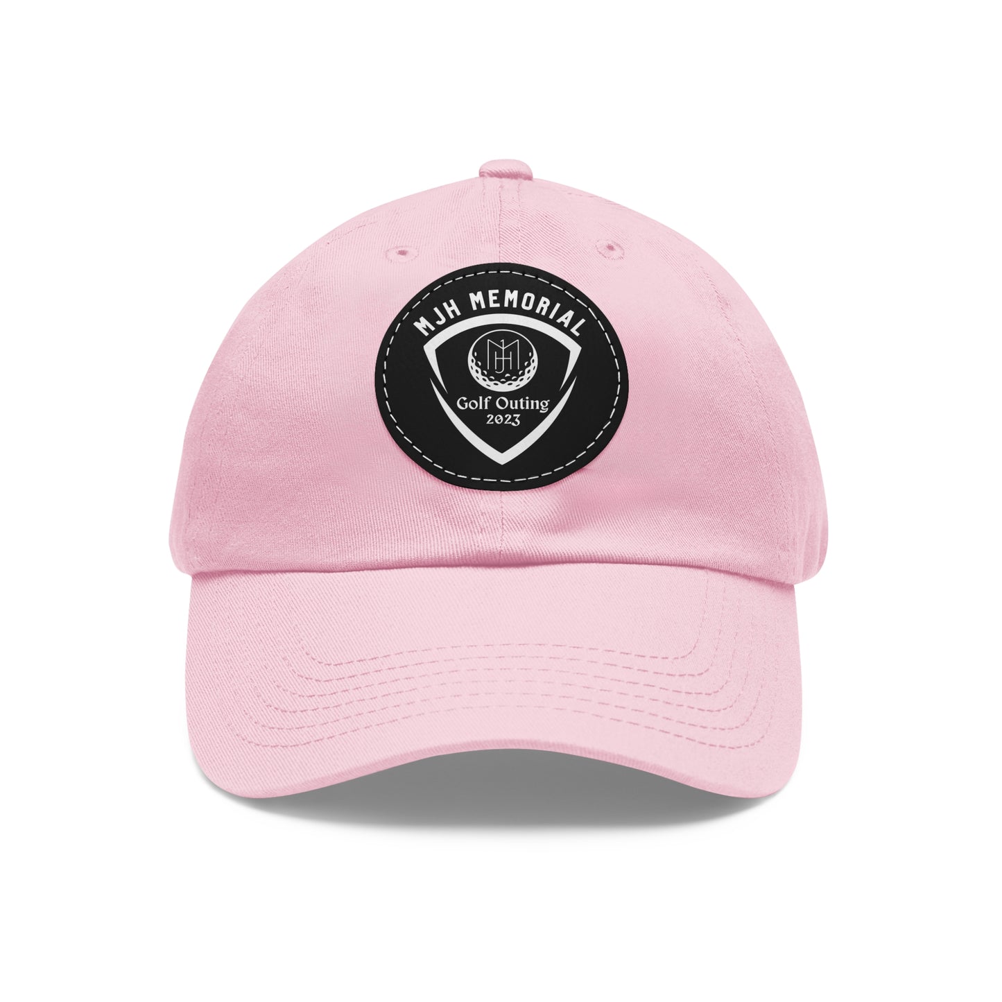 MJH Golf Shield Logo Dad Hat with Leather Patch (Round)