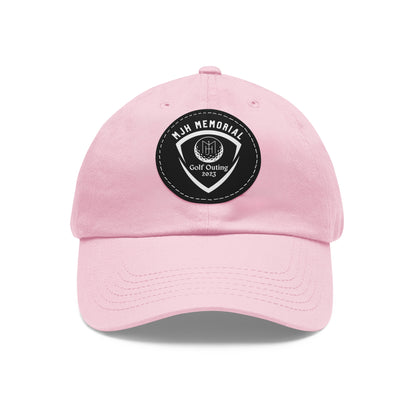MJH Golf Shield Logo Dad Hat with Leather Patch (Round)