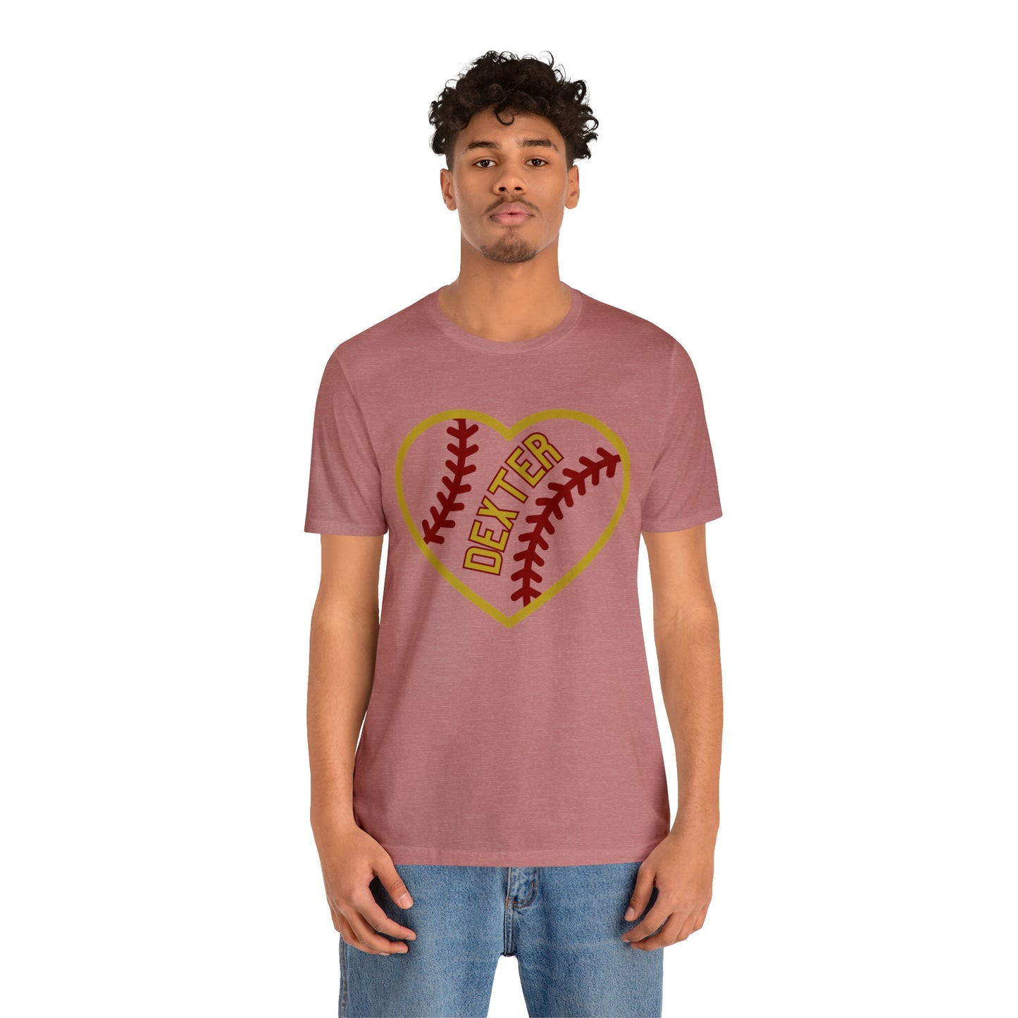 Copy of Dexter Baseball Large Heart Unisex T-shirt