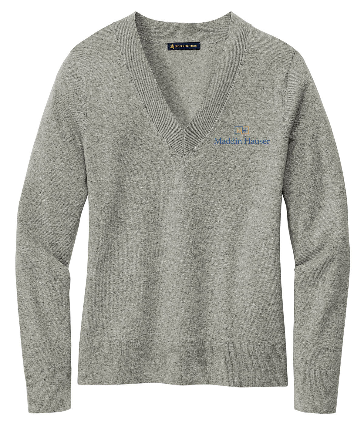 MH Brooks Brothers Women’s Cotton Stretch V-Neck Sweater (BB18401)
