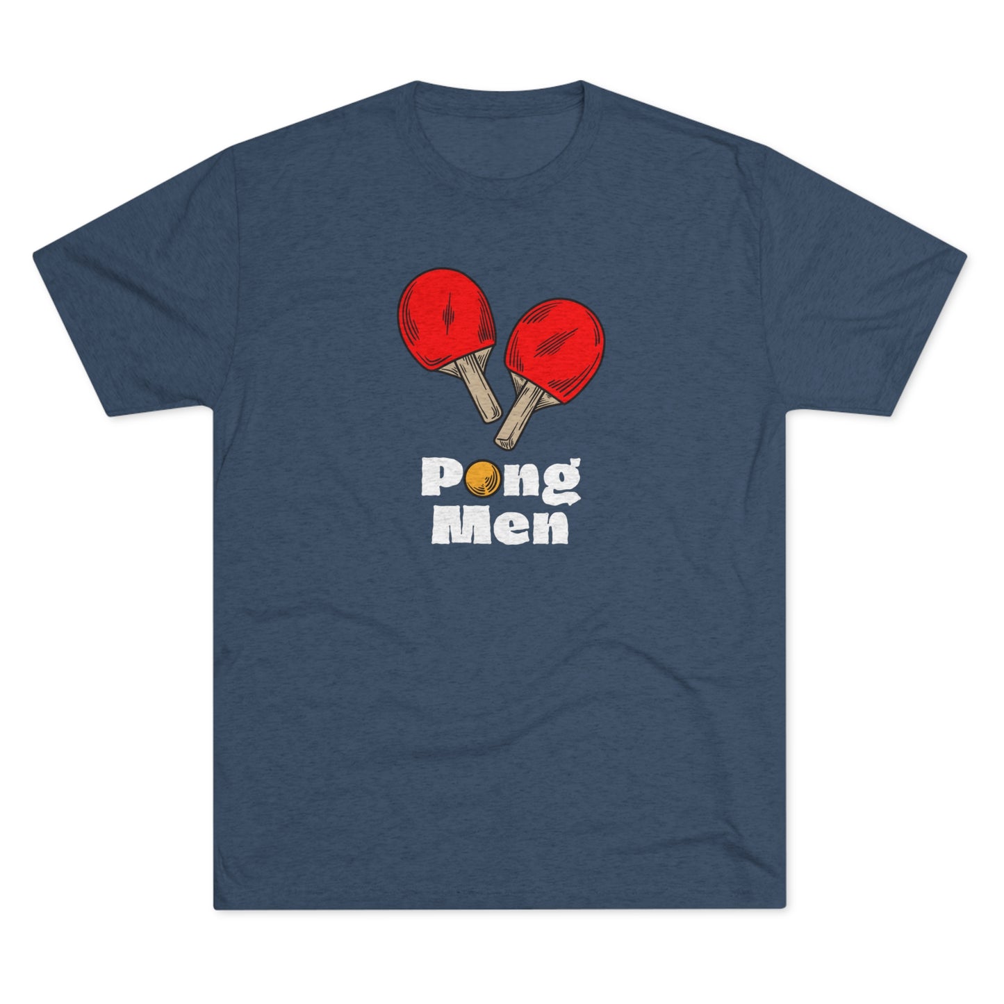 Pong Men Red Paddle (Front Only) Unisex Tri-blend T-shirt