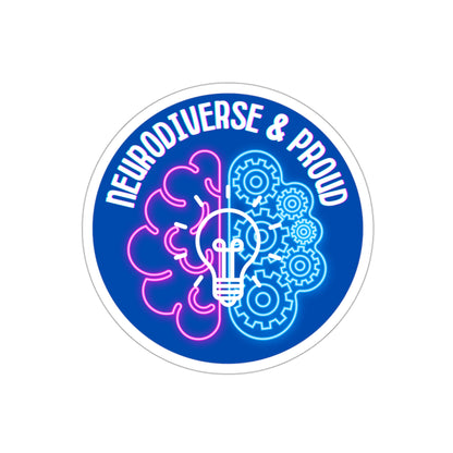 Neurodiverse & Proud Brain Die-Cut Stickers