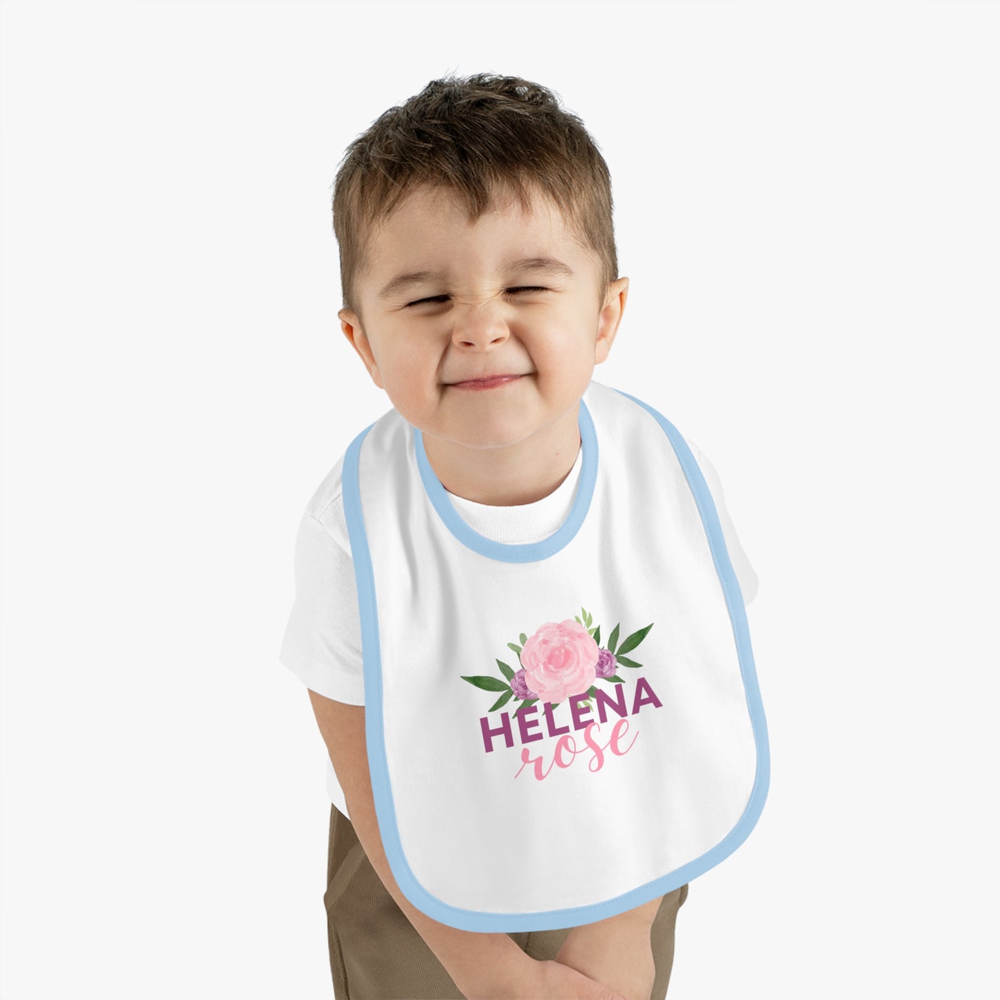 Sweet Baby Contrast Trim Jersey Bib