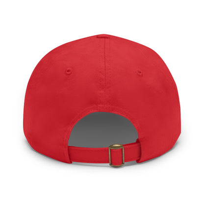 MJH Golf Shield Logo Dad Hat with Leather Patch (Round)