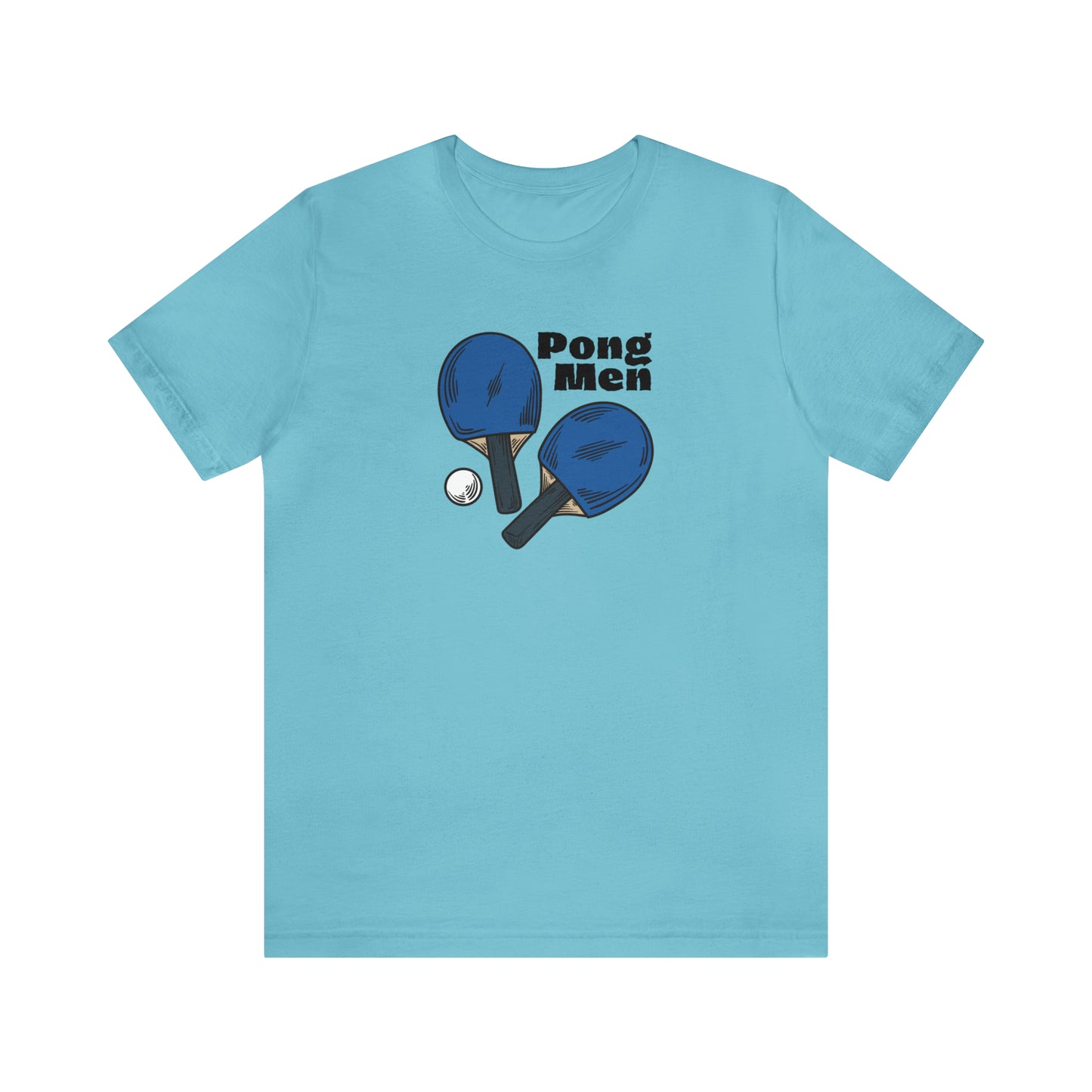 Pong Men Blue Paddle (Front Only) Unisex T-shirt