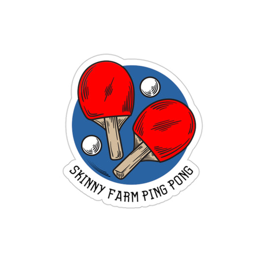 Skinny Farm Blue Circle Die-Cut Stickers