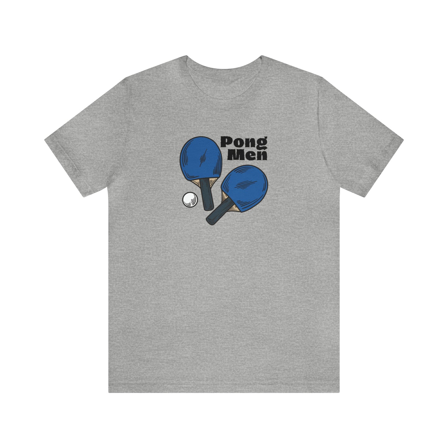 Pong Men Blue Paddle (Front Only) Unisex T-shirt