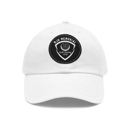 MJH Golf Shield Logo Dad Hat with Leather Patch (Round)