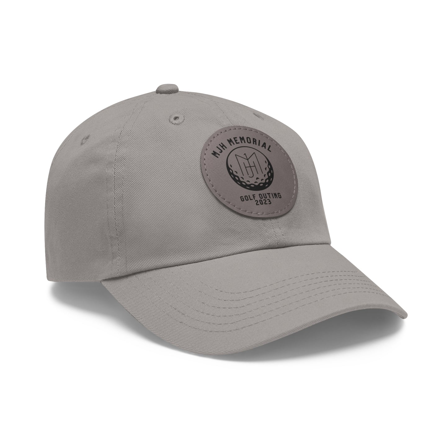 MJH Golf Logo Dad Hat with Leather Patch (Round)