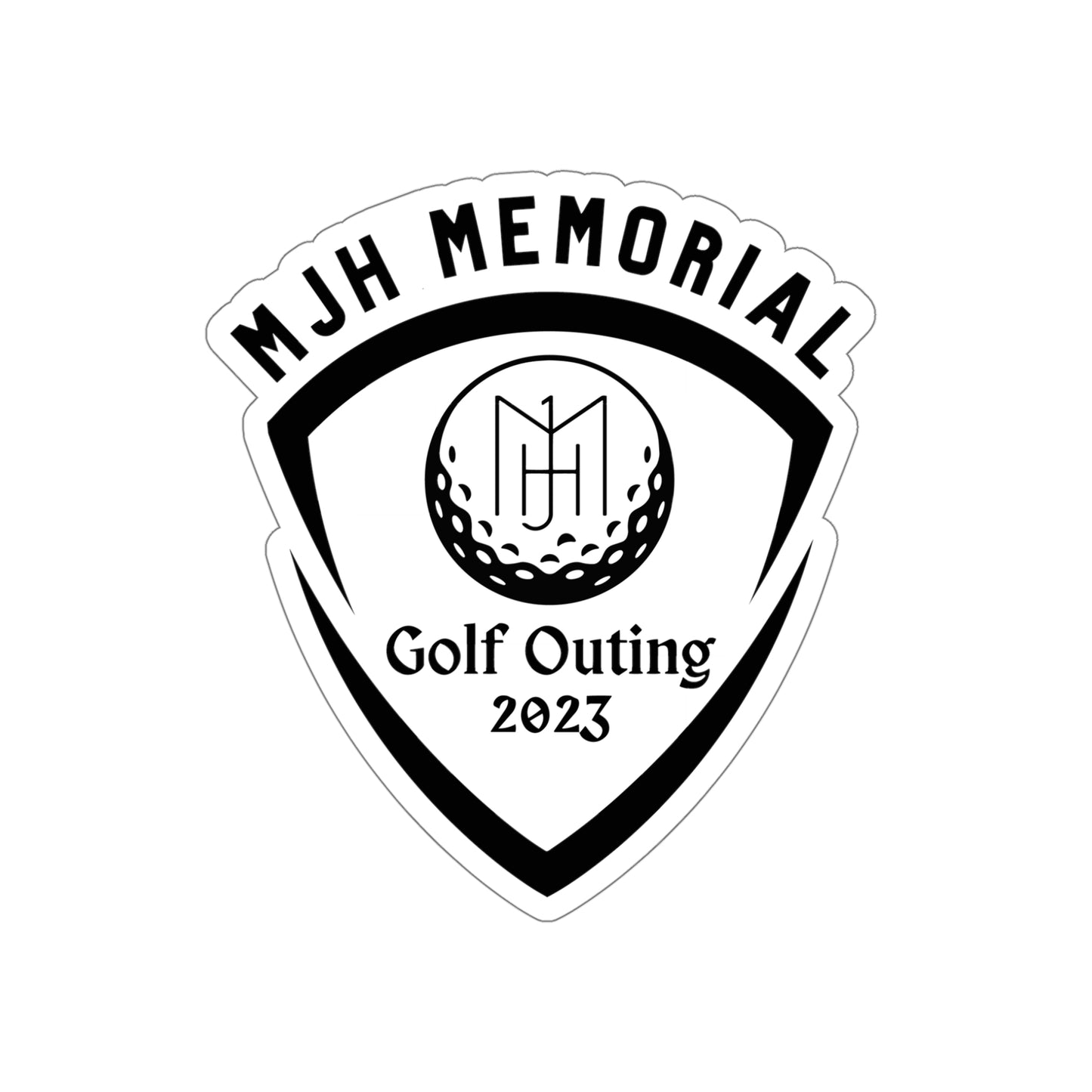 MJH Golf Shield Logo Die-Cut Stickers