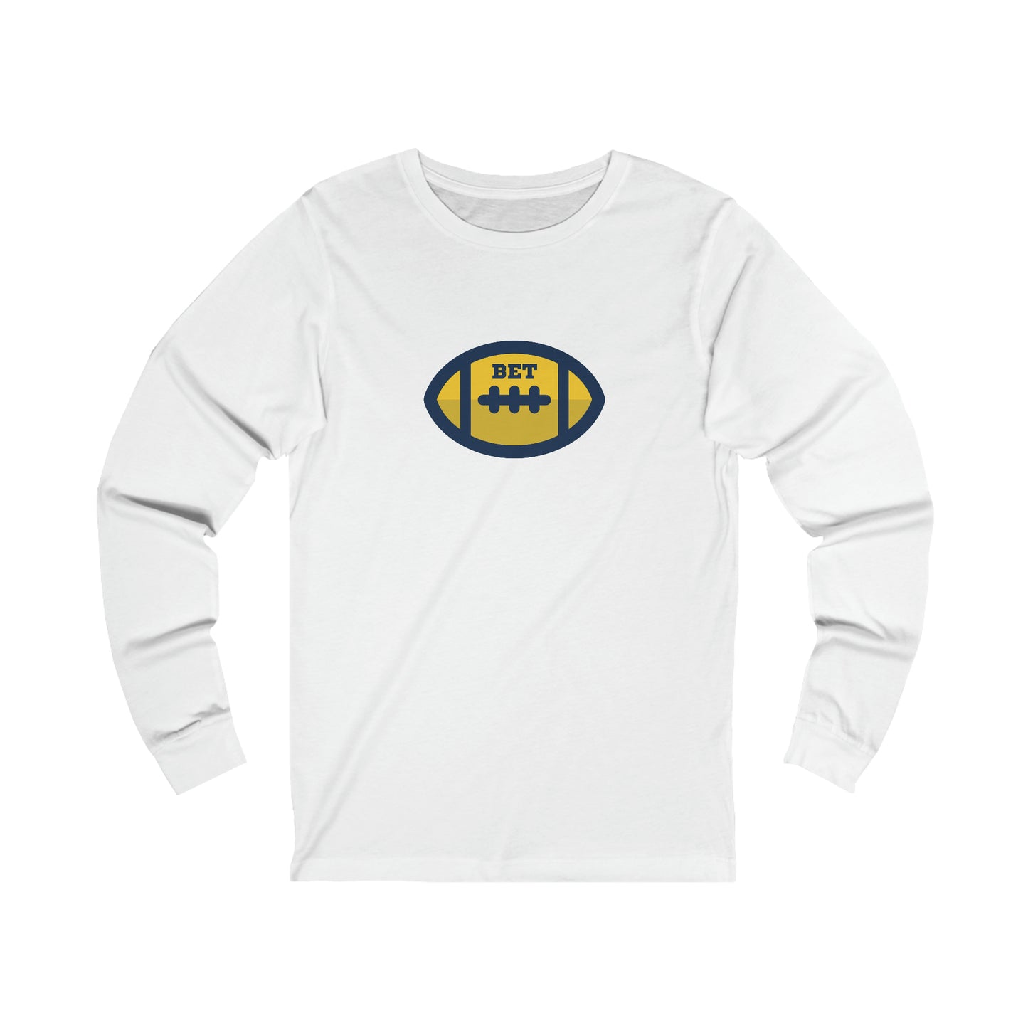 Bet - Cute Football Unisex Adult Jersey Long Sleeve Tee