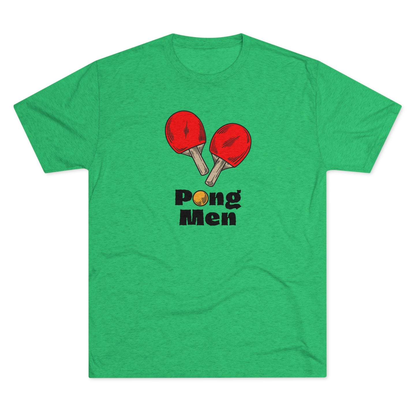 Pong Men Red Paddle (Front Only) Unisex Tri-blend T-shirt