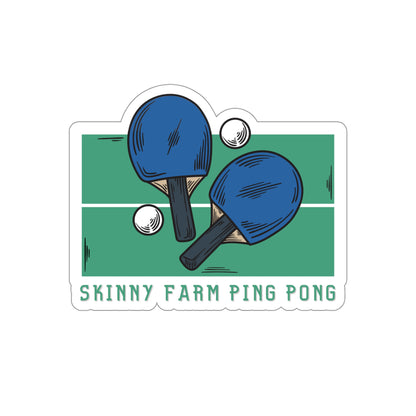 Skinny Farm Ping Pong Table Die-Cut Stickers