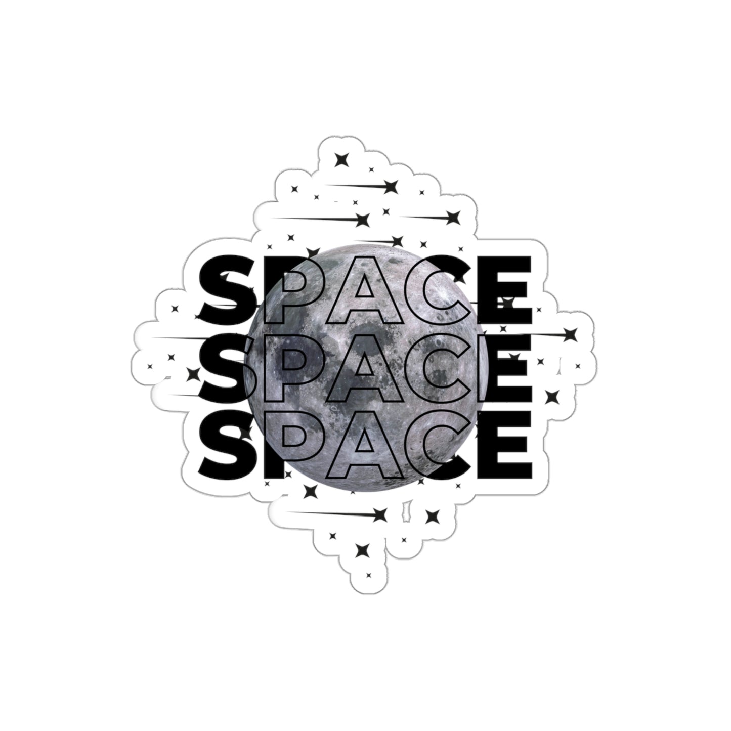 Copy of Space Moon Die-Cut Stickers