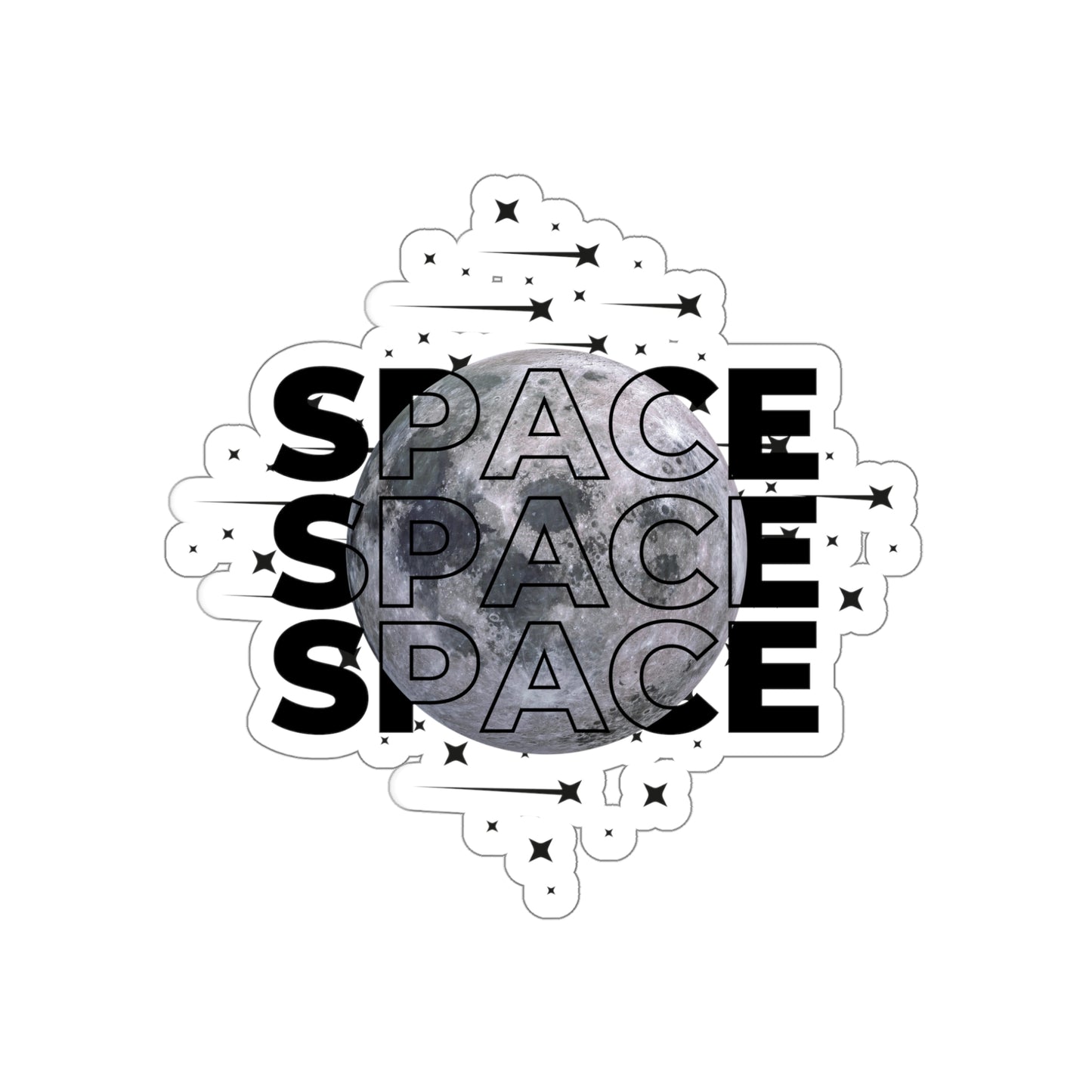 Copy of Space Moon Die-Cut Stickers