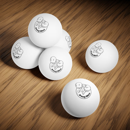 Pong Men Outline Ping Pong Balls, 6 pcs