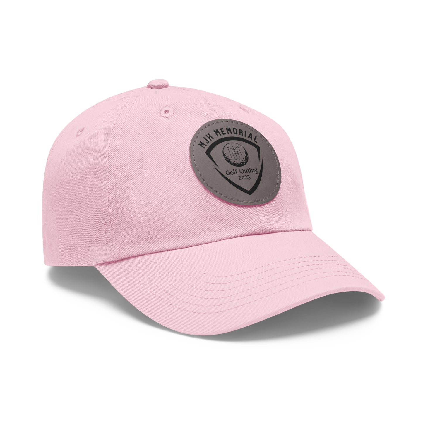MJH Golf Shield Logo Dad Hat with Leather Patch (Round)