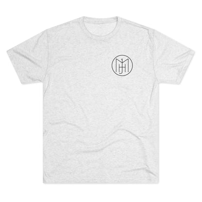 MJH Logo (Front) Backswing (Back) Unisex Tri-blend T-shirt