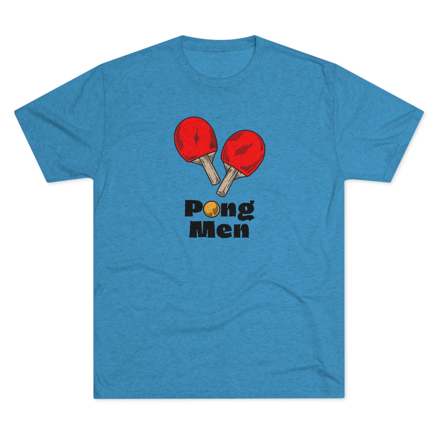 Pong Men Red Paddle (Front Only) Unisex Tri-blend T-shirt