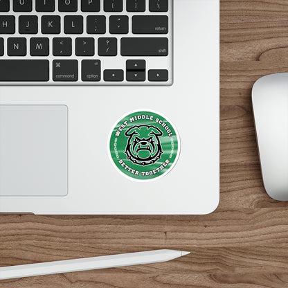 West Green 3x3" Circle Die-Cut Sticker