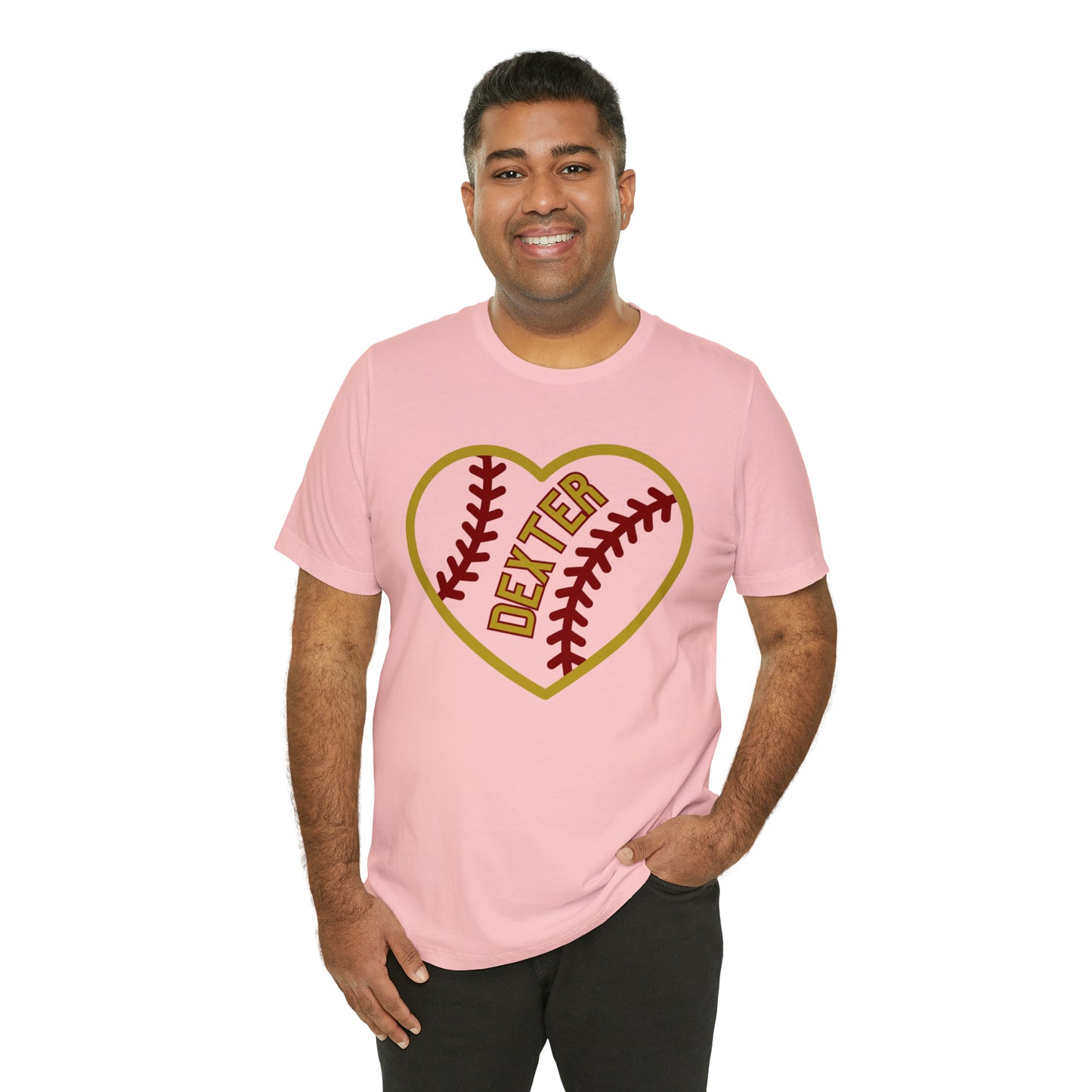 Copy of Dexter Baseball Large Heart Unisex T-shirt