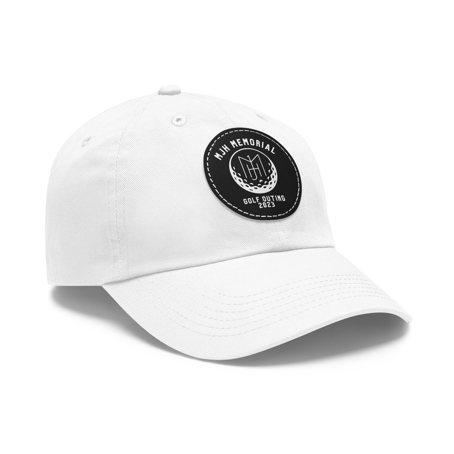 MJH Golf Logo Dad Hat with Leather Patch (Round)