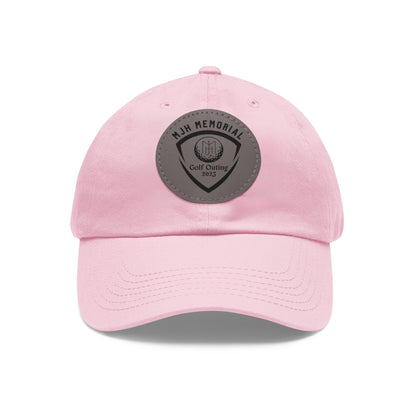 MJH Golf Shield Logo Dad Hat with Leather Patch (Round)