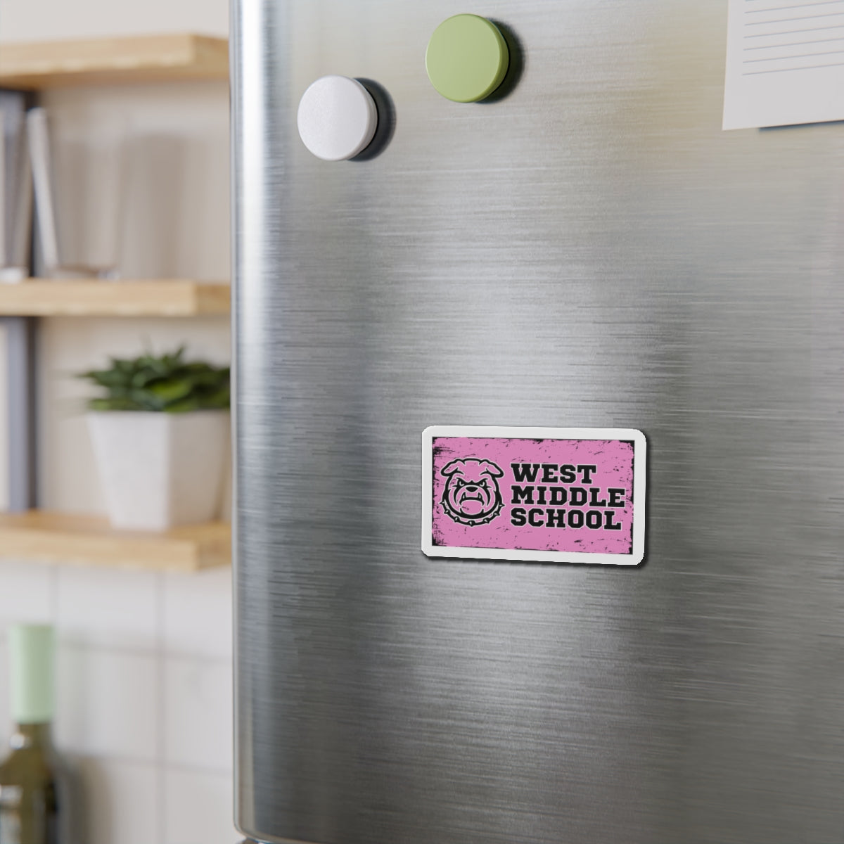 West Pink 2x3" Rectangular Die-Cut Magnets