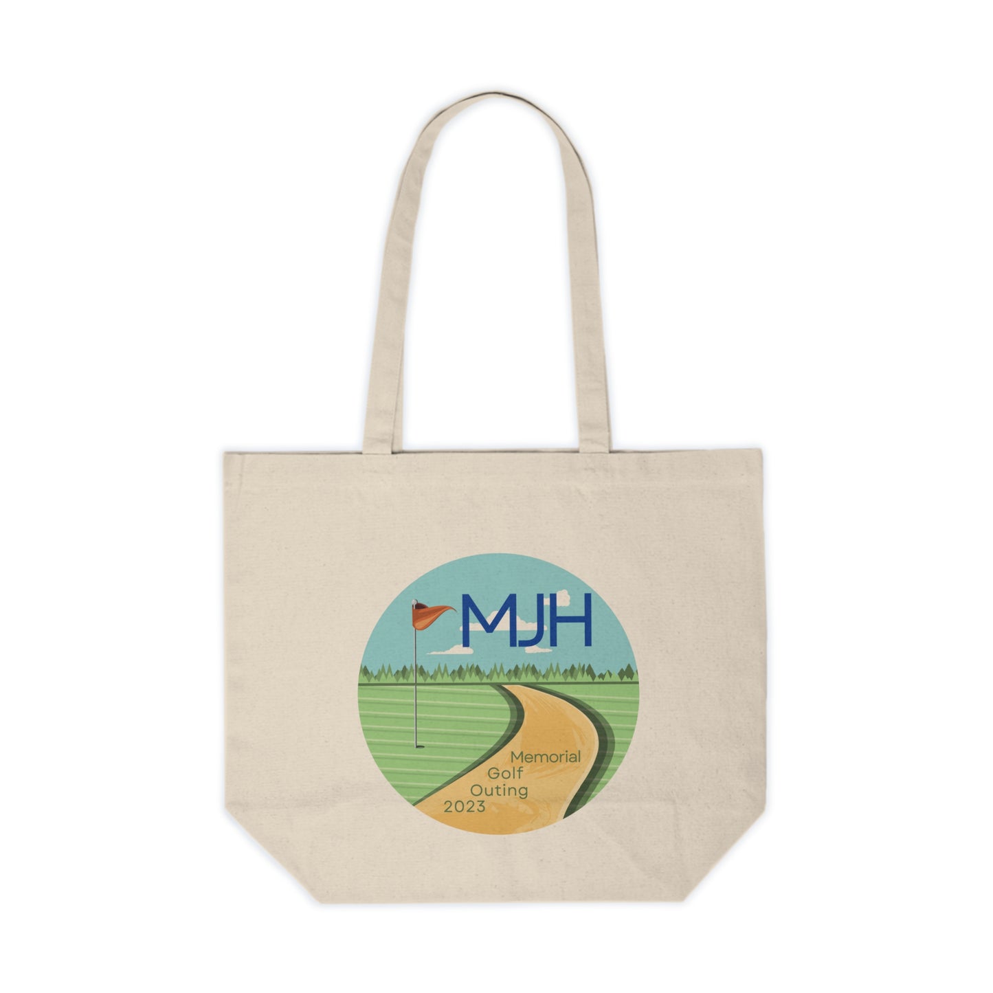 MJH Cart Path Canvas Shopping Tote