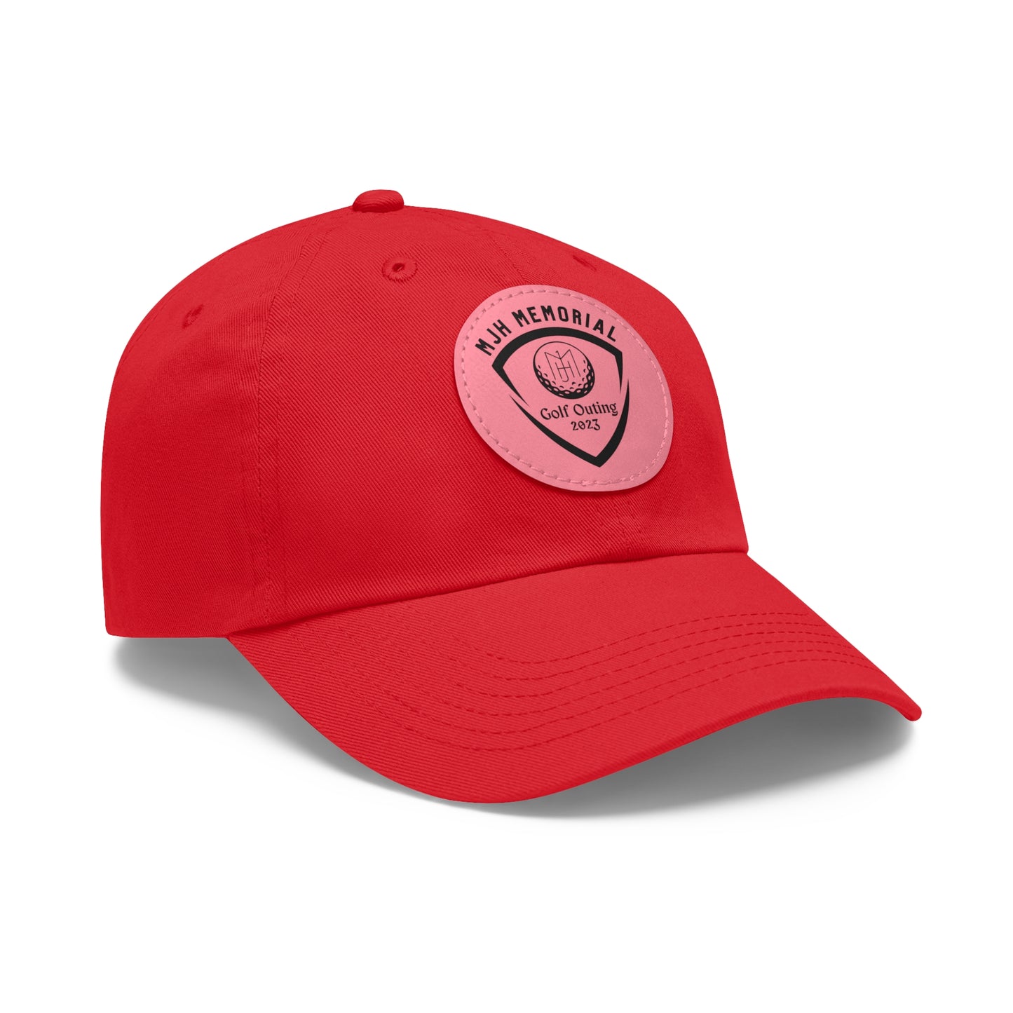 MJH Golf Shield Logo Dad Hat with Leather Patch (Round)