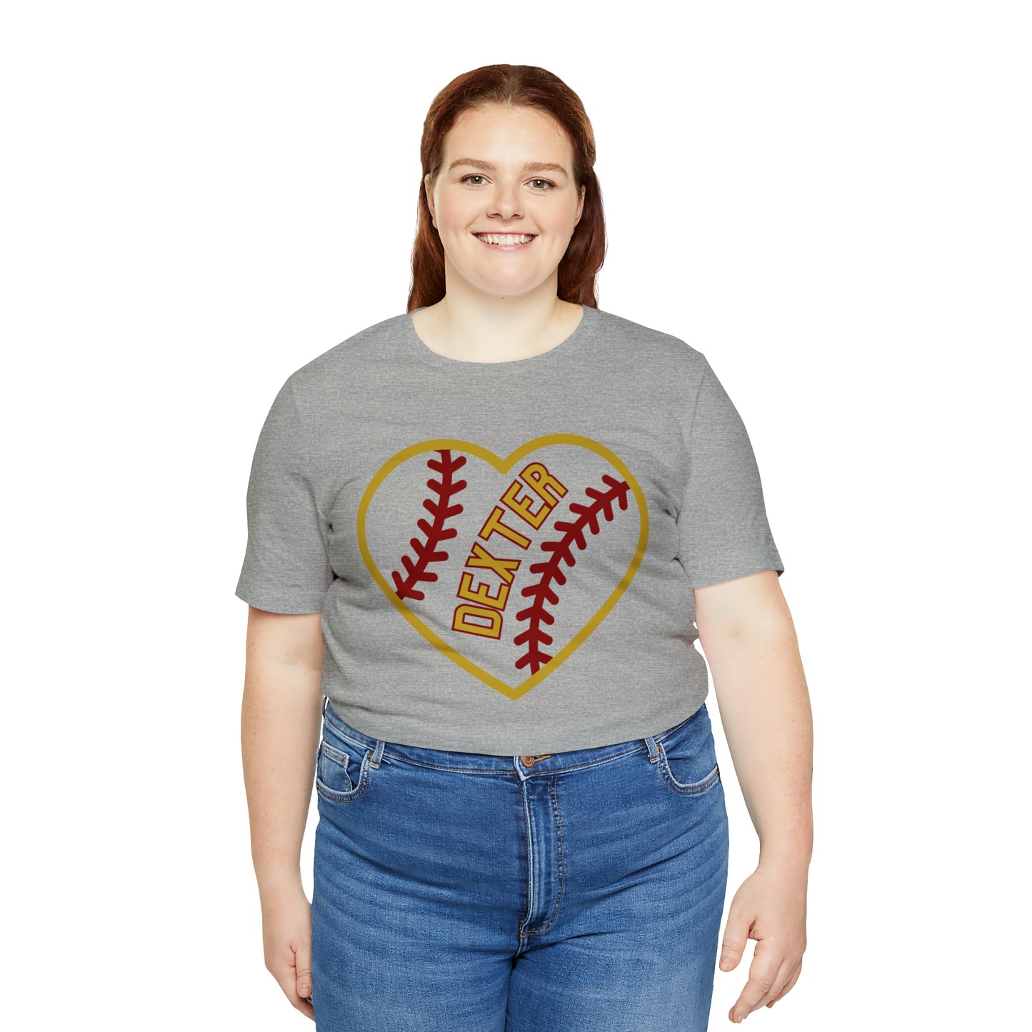 Copy of Dexter Baseball Large Heart Unisex T-shirt