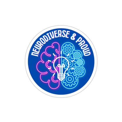 Neurodiverse & Proud Brain Die-Cut Stickers