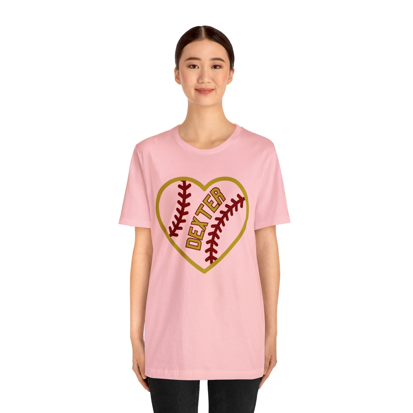 Copy of Dexter Baseball Large Heart Unisex T-shirt