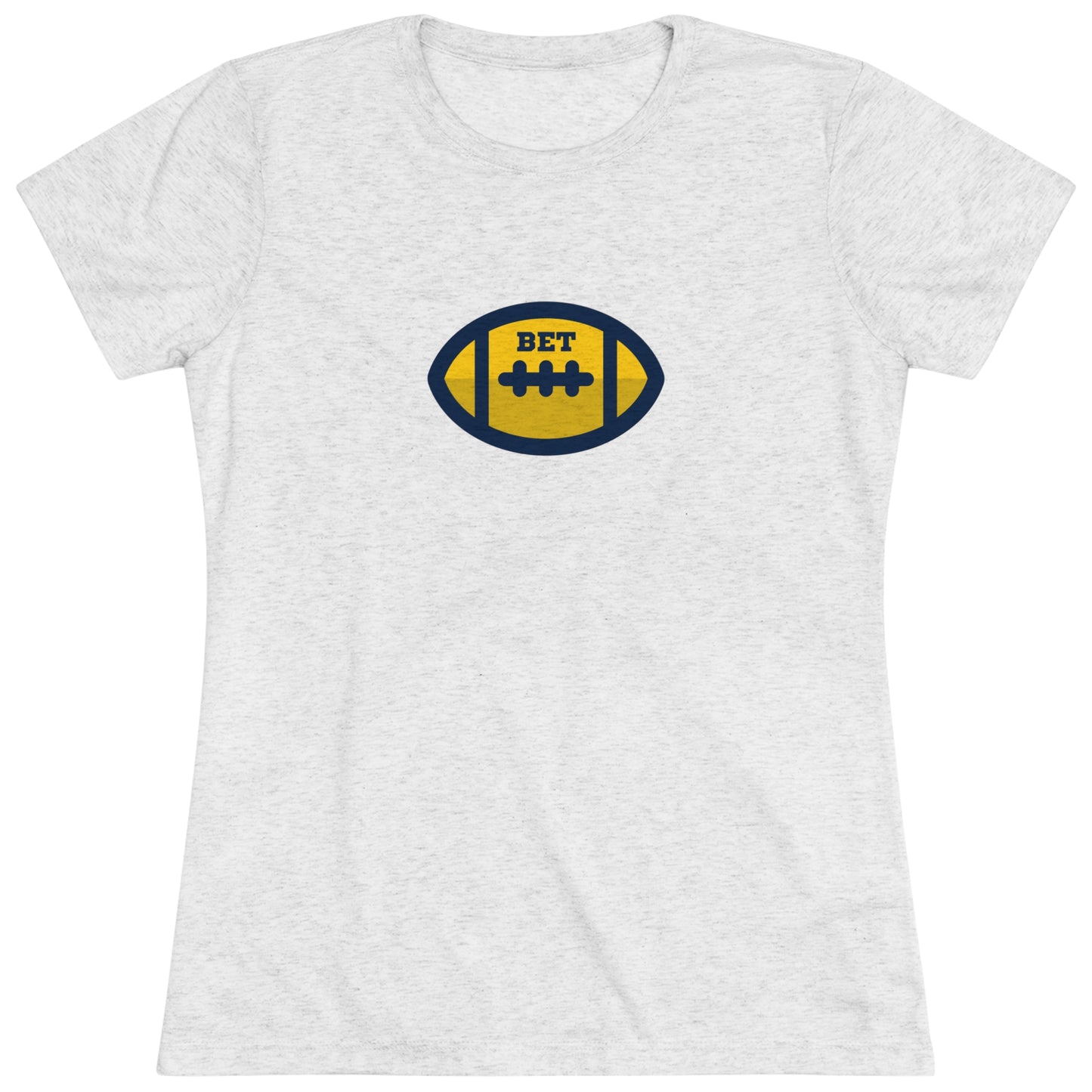 Bet - Cute Football Women's Tri-blend T-shirt