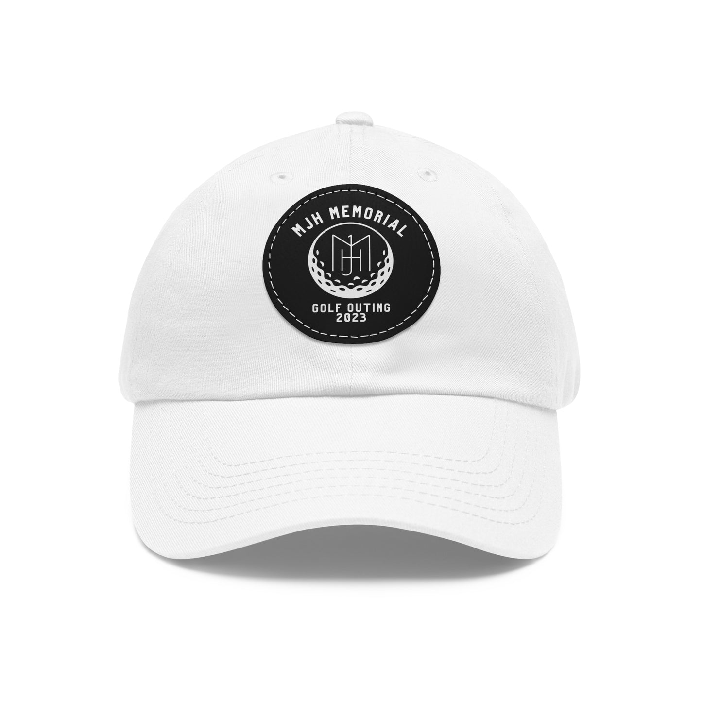 MJH Golf Logo Dad Hat with Leather Patch (Round)